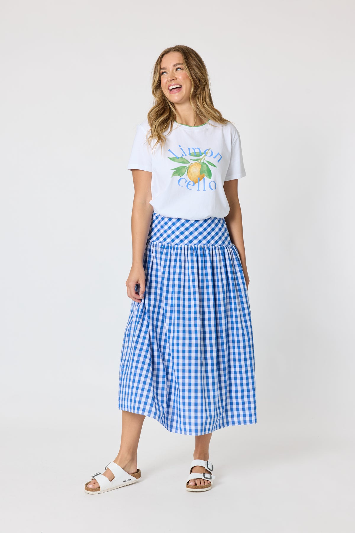 Limoncello Print Cotton Tee - White