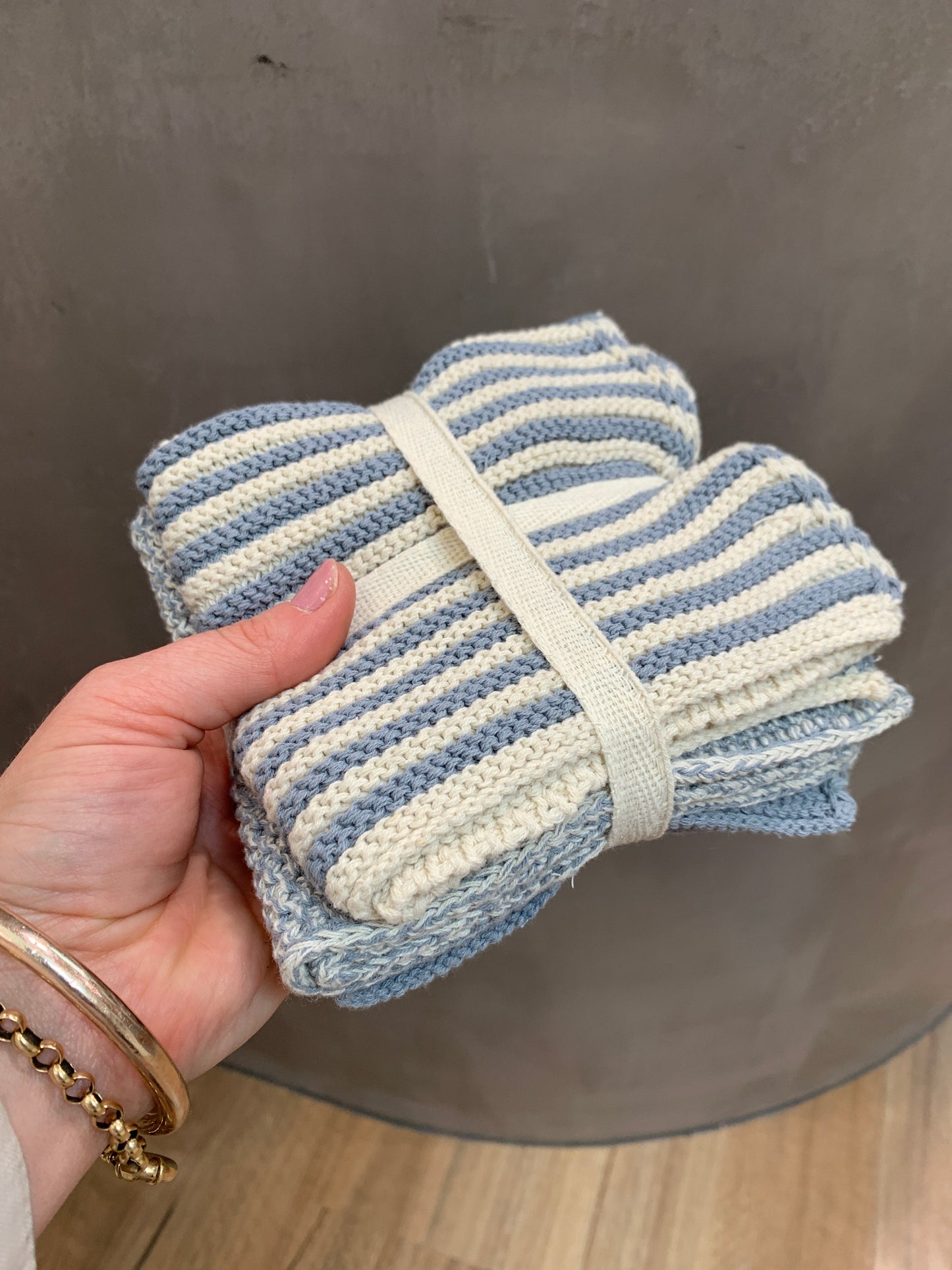 Amy Cotton Knit Cloth- Blue