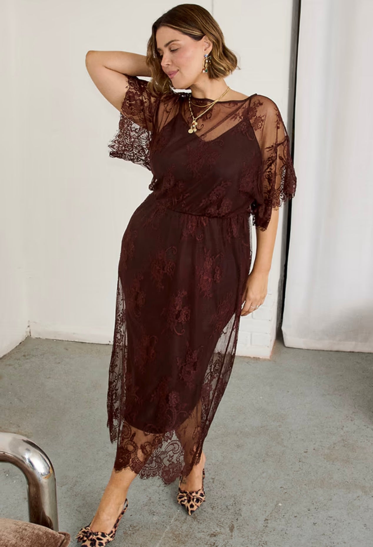 Tilly Dress - Chocolate Lace