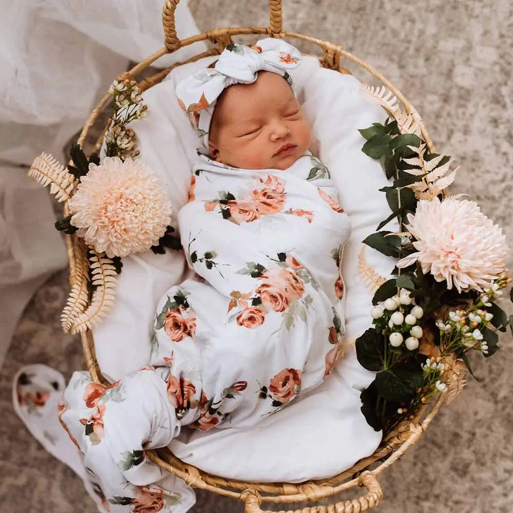 Snuggle Swaddle Set- Rosebud