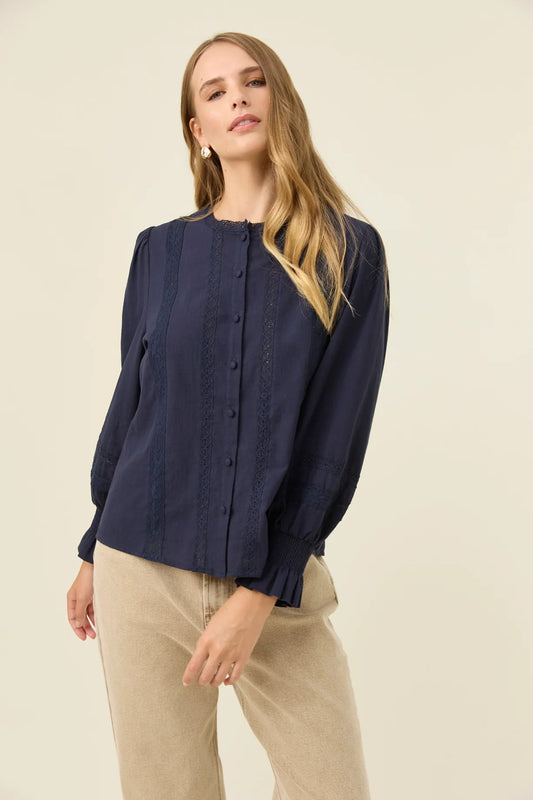 Maeve Shirt- Navy