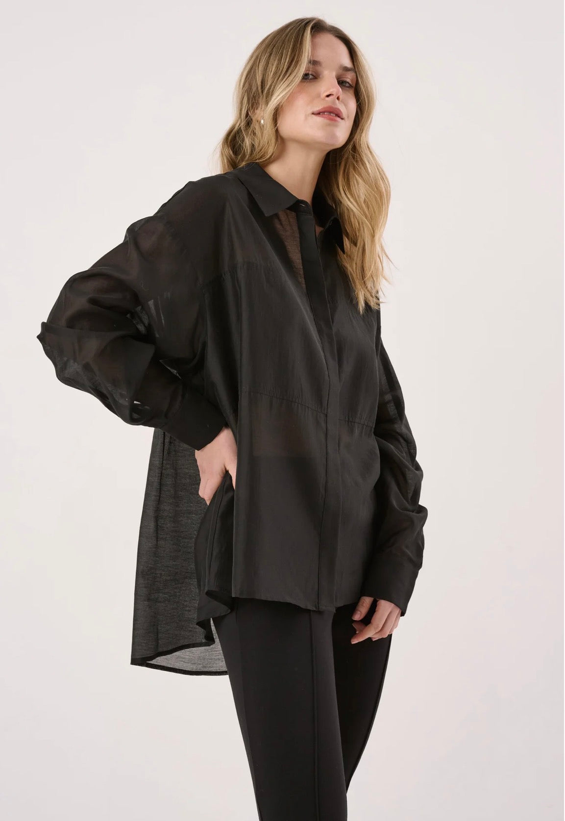 (Coming Soon) Val Oversized Shirt - Black