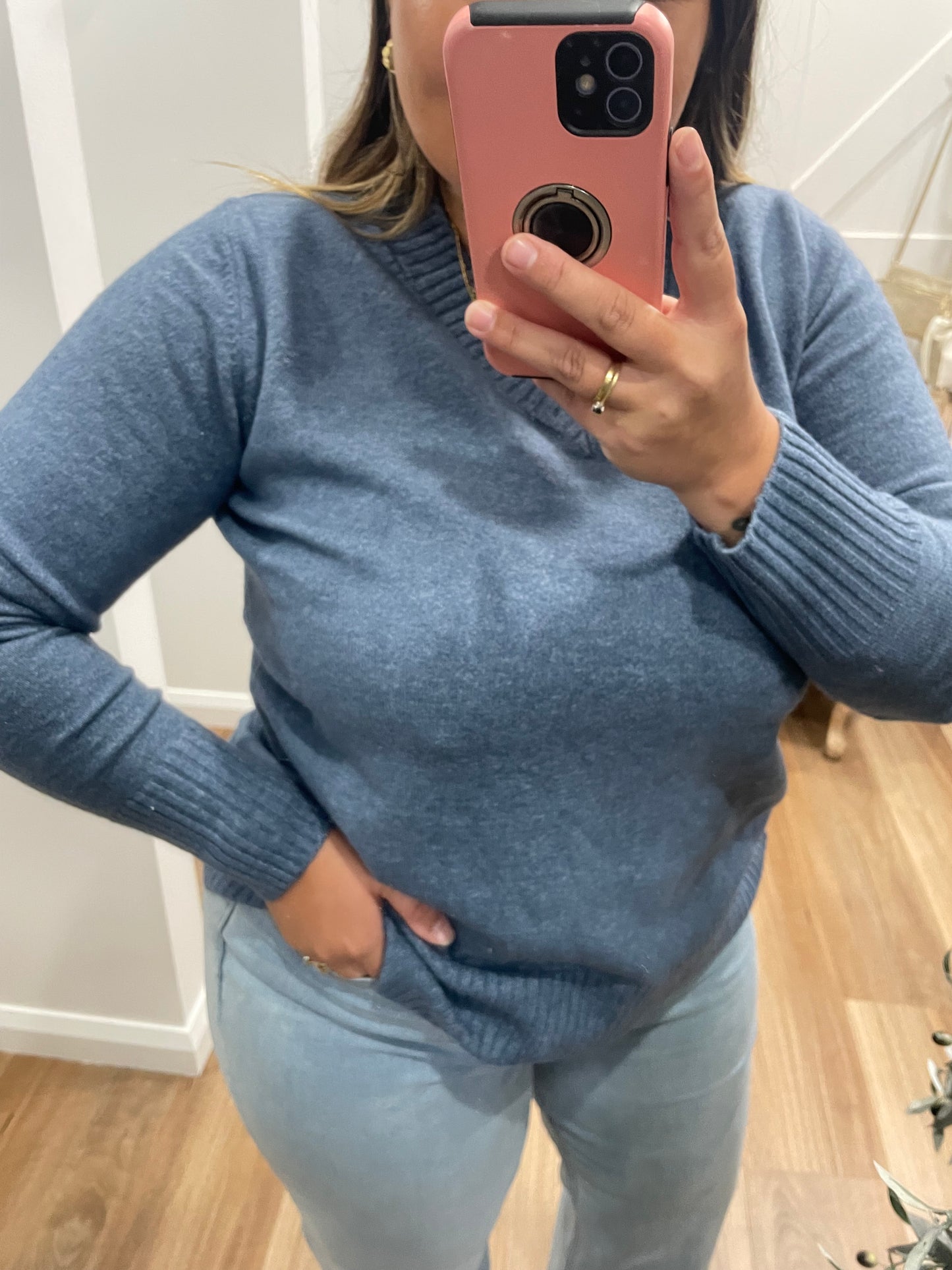 Sabena Knit Jumper-Blue