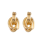 Allure Knotted Drop Stud Earing - Gold