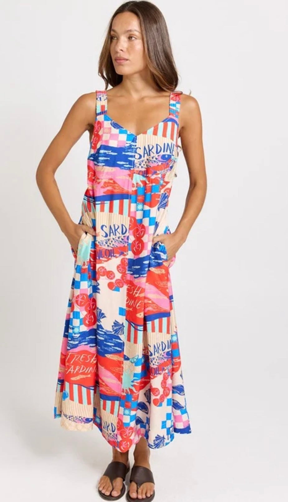 Sunset Tiered Maxi Dress - Mediterranean Print