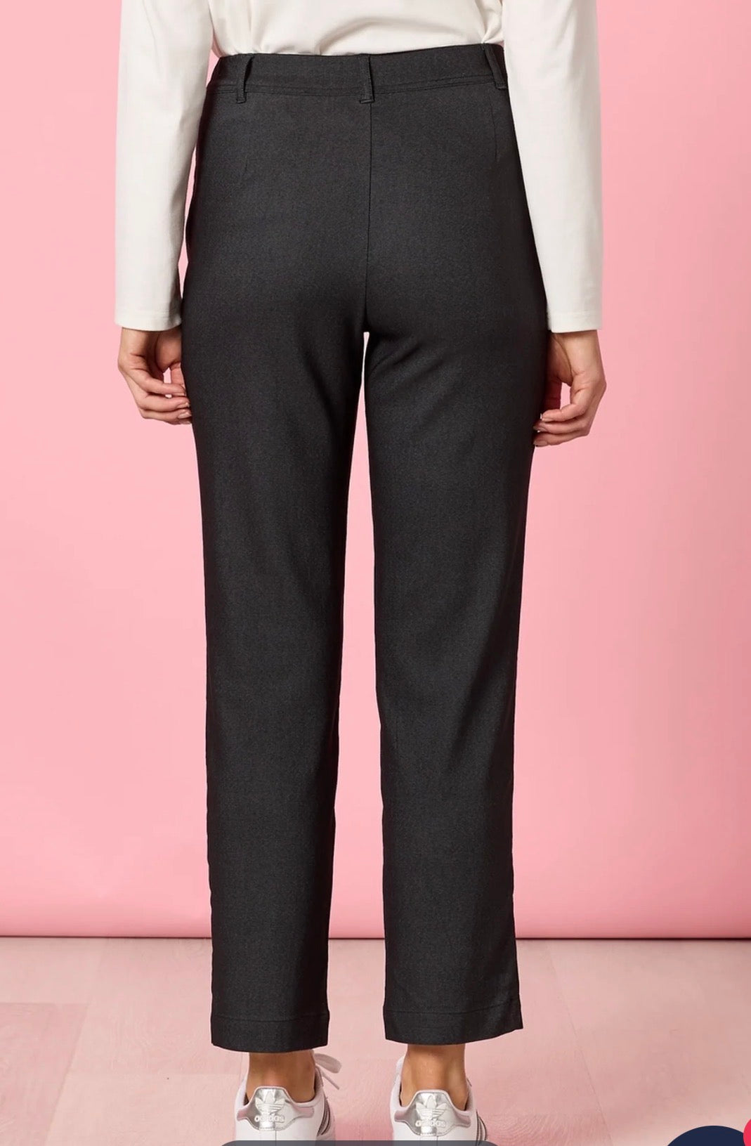 Evie Stretch Straight Leg Pant - Charcoal