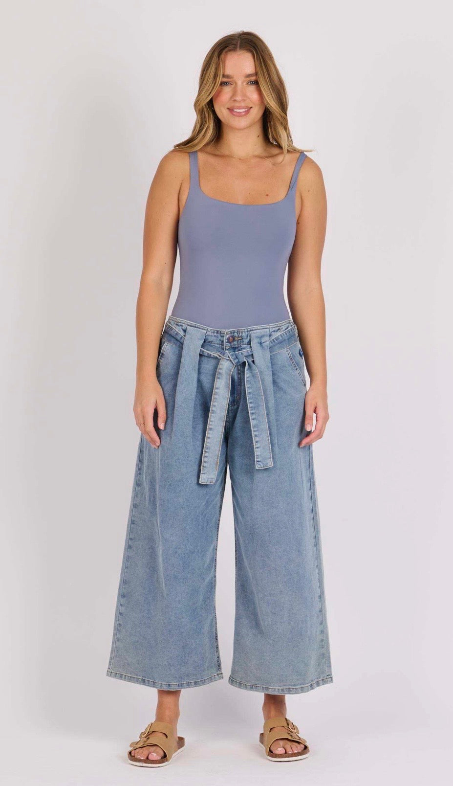 Mid Denim Culottes