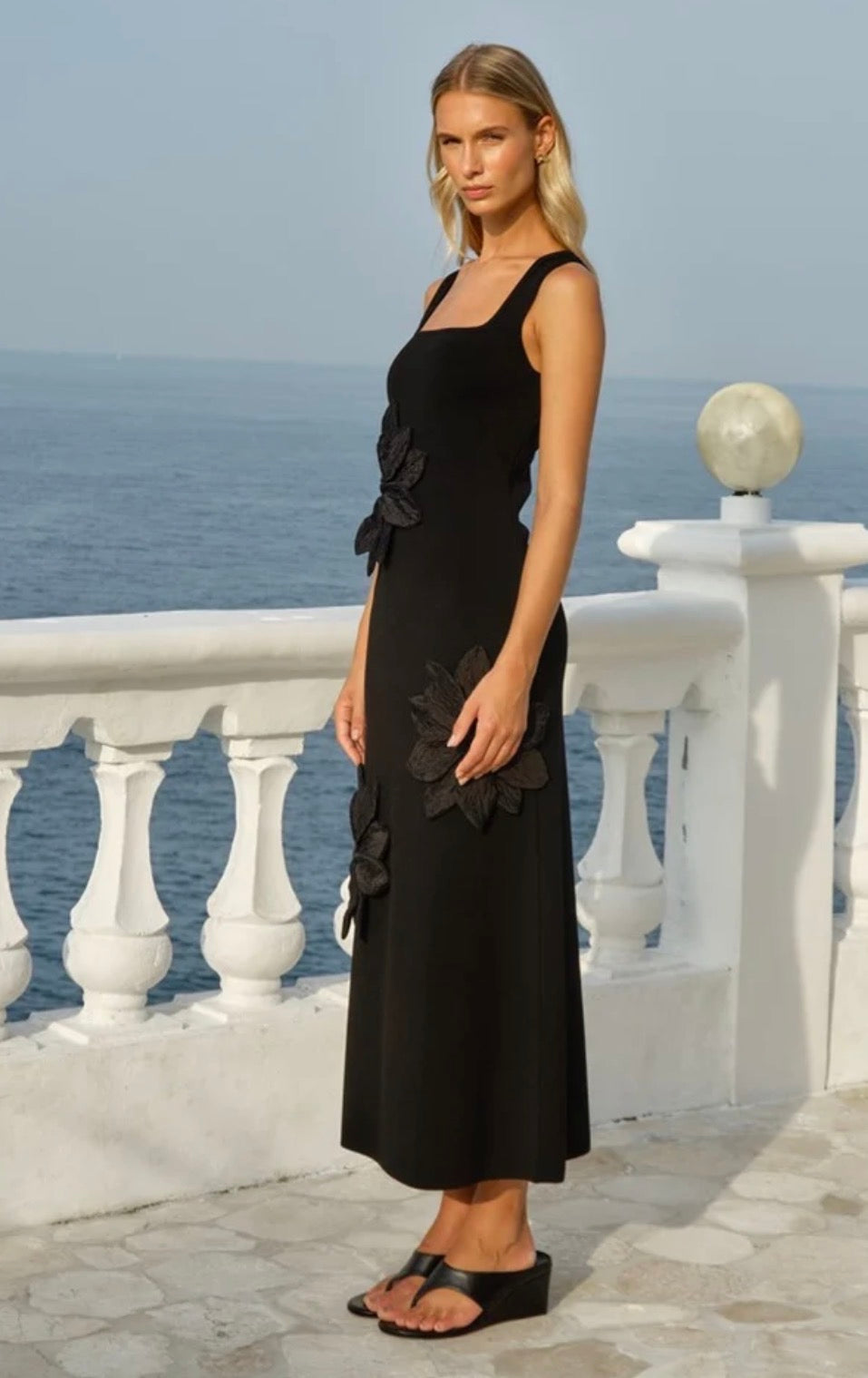 Ingrid Appliqué Midi Dress