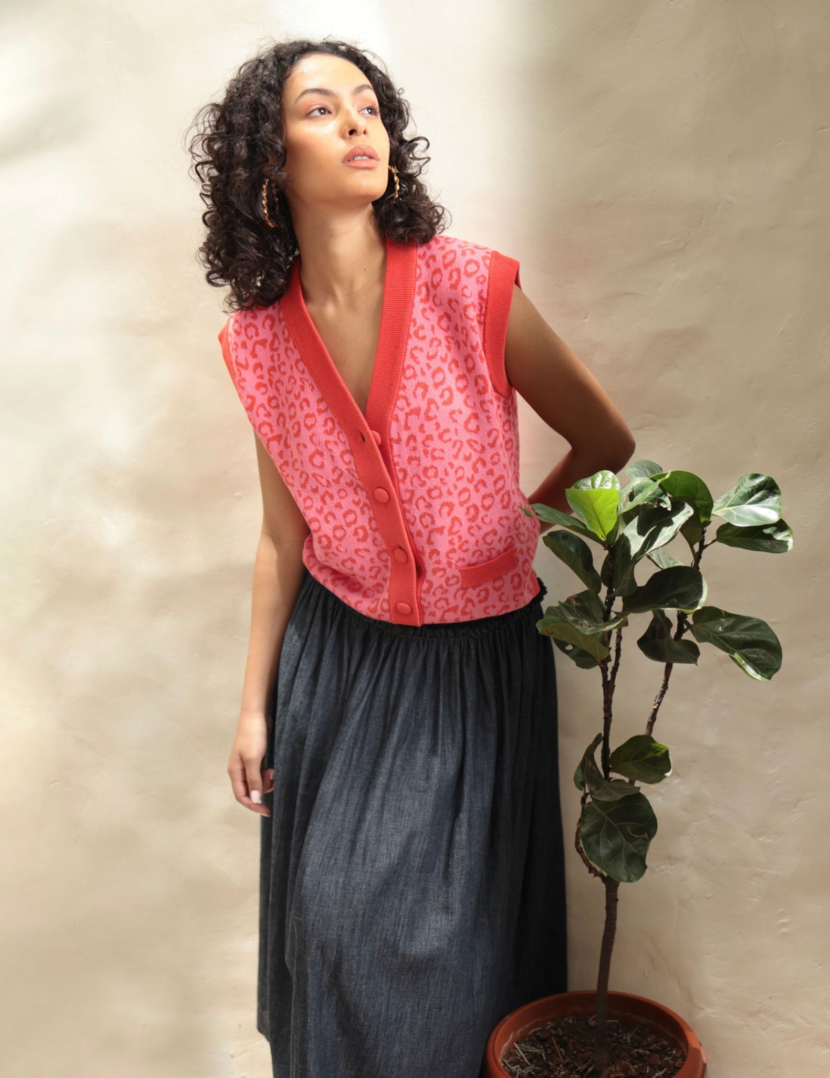 Emily Love Lock Nina Vest Thrift Pink