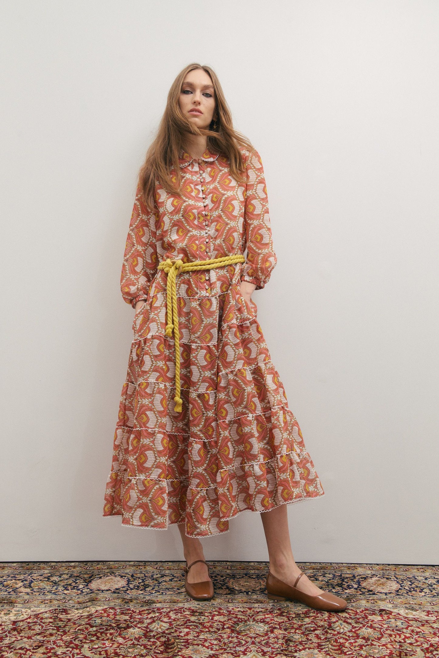 Grace Maxi Dress - Peach Peacock