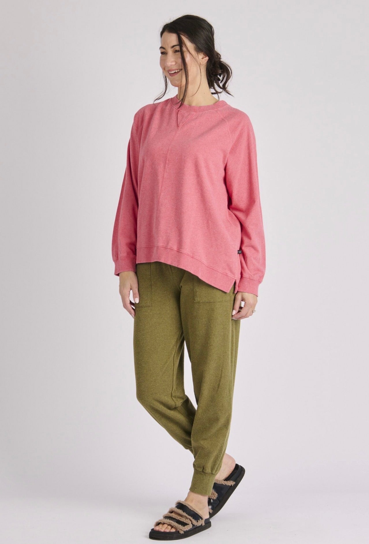 Drop Side Jumper - Rose