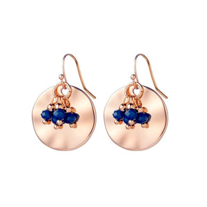 Allure Rippled Bead Earrings - Rose Gold