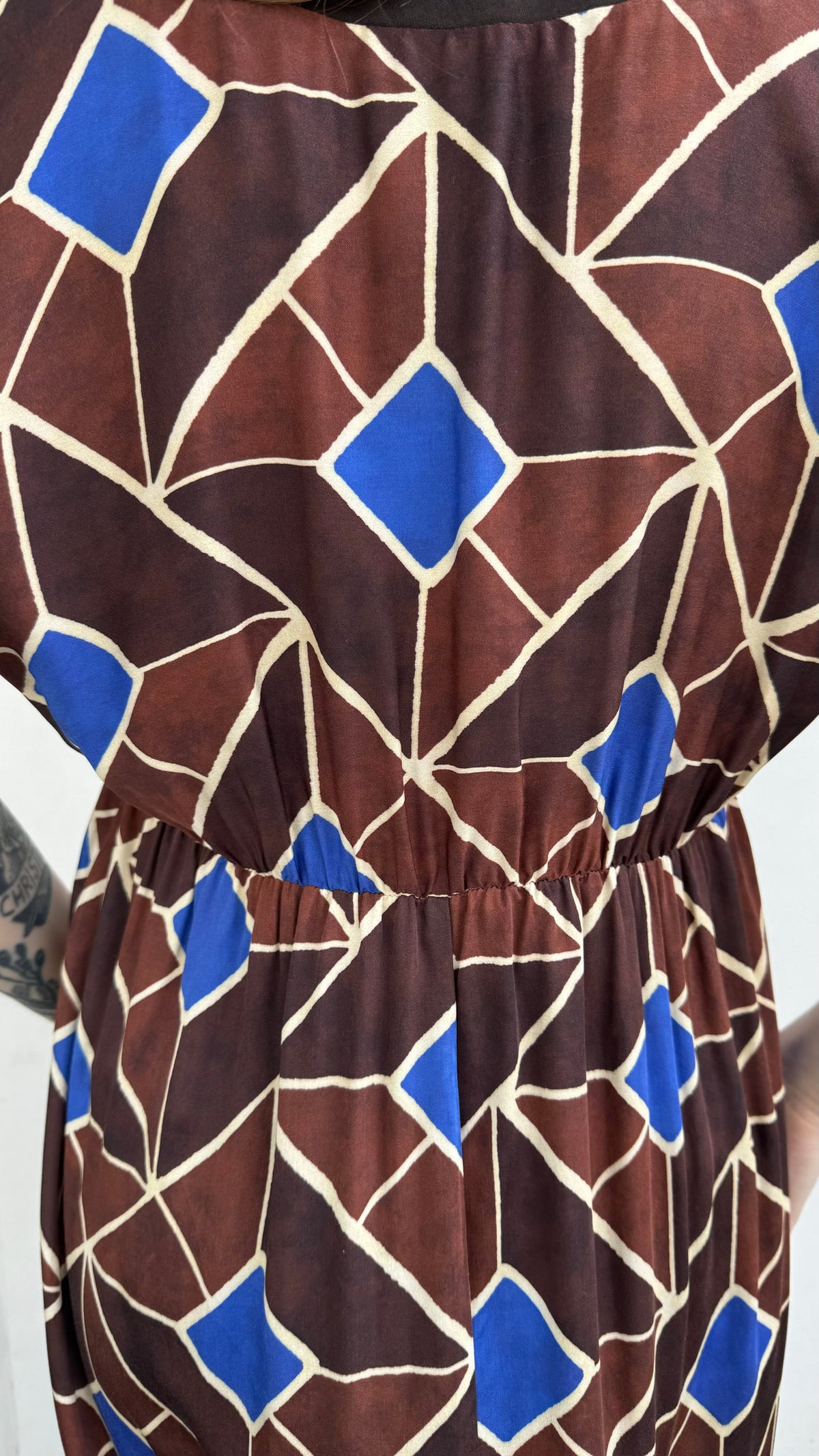 Paz Torras - Printed Dress Blue/Brown