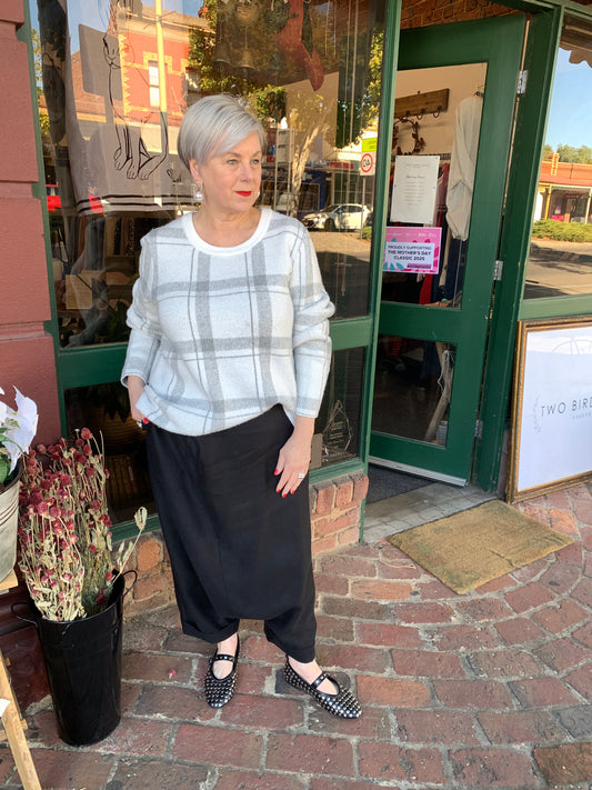 Grey Check Jumper