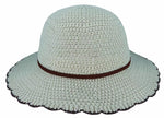 Cloche Scalloped Edge Hat - Natural