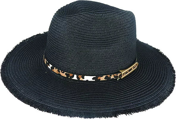 Harvest Braided Fedora  - Black