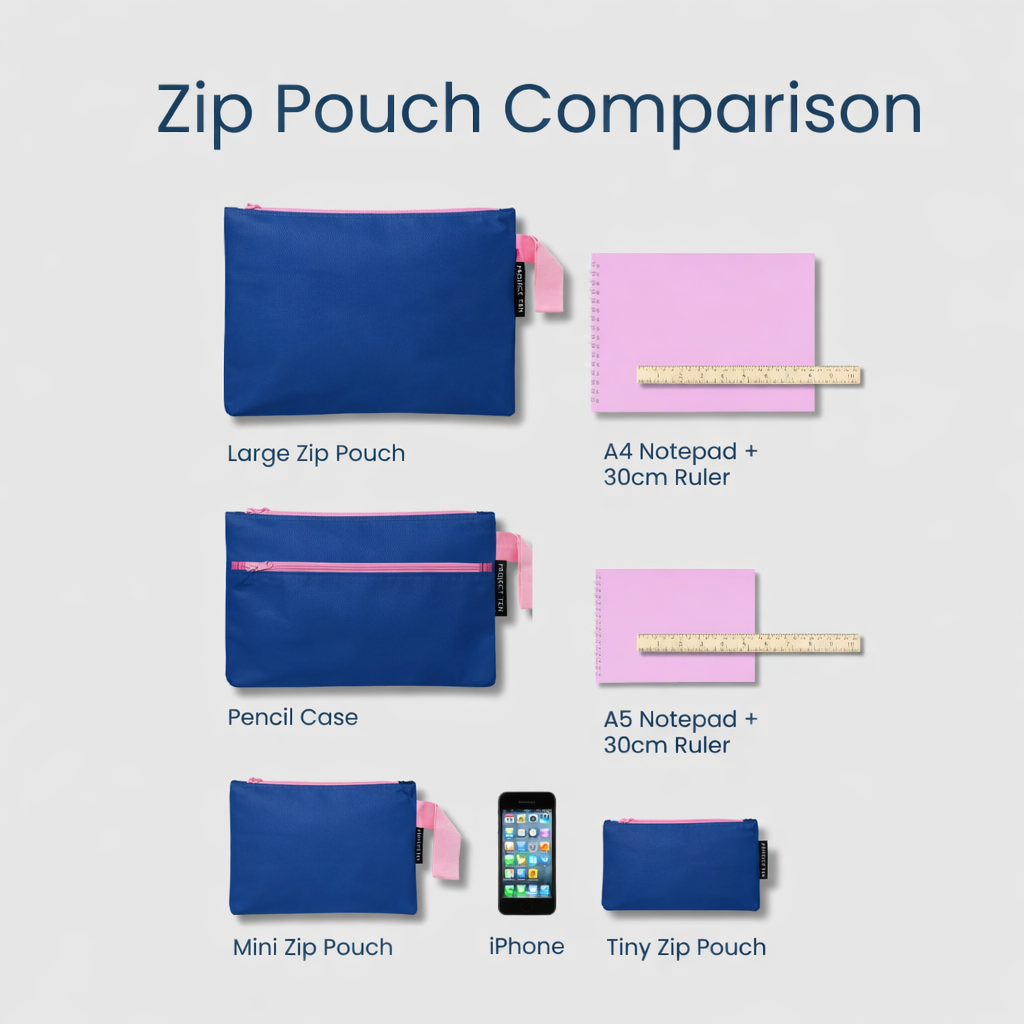 Large Zip Pouch – Coastal Floral