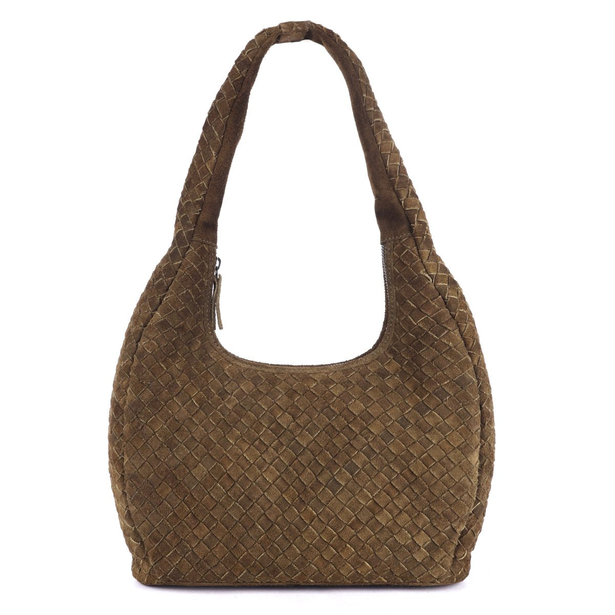 Tigerlilly Woven Suede Bag- Khaki