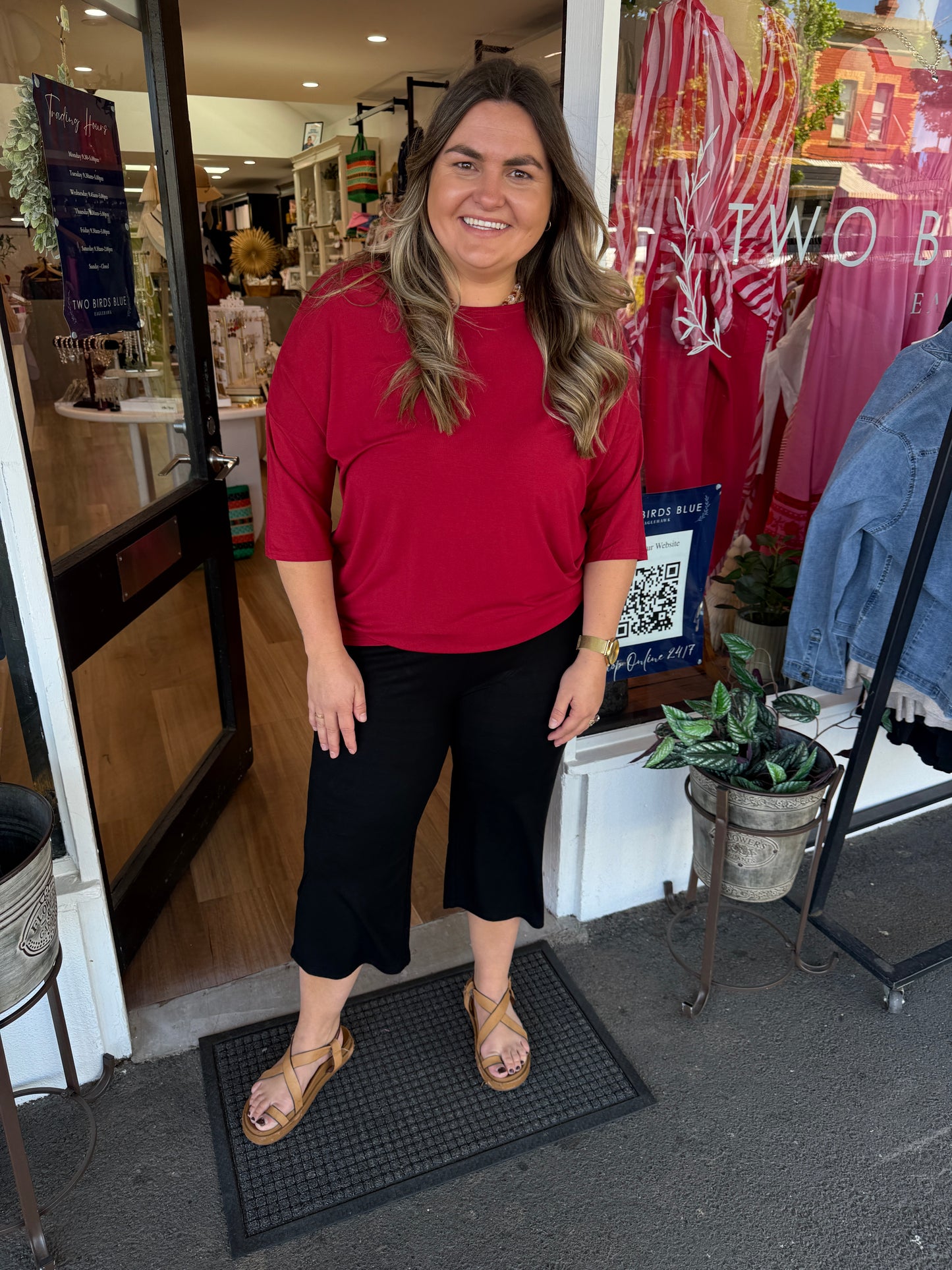 Bamboo 3/4 Pant - Black