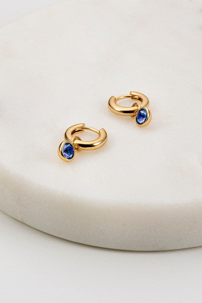 
            
                Load image into Gallery viewer, Zafino Tess Earring - Gold/Navy
            
        
