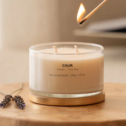 Calm Gold Lid Soy Candle