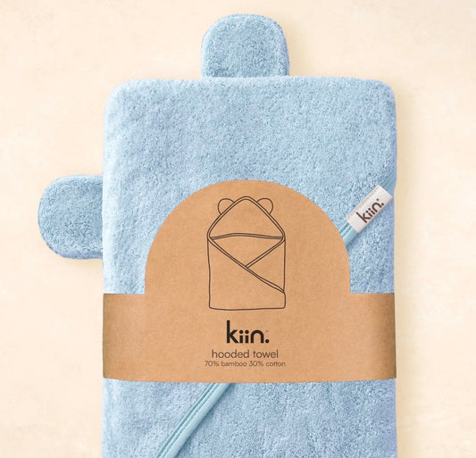 Kiin Baby Hooded Towel - Sky