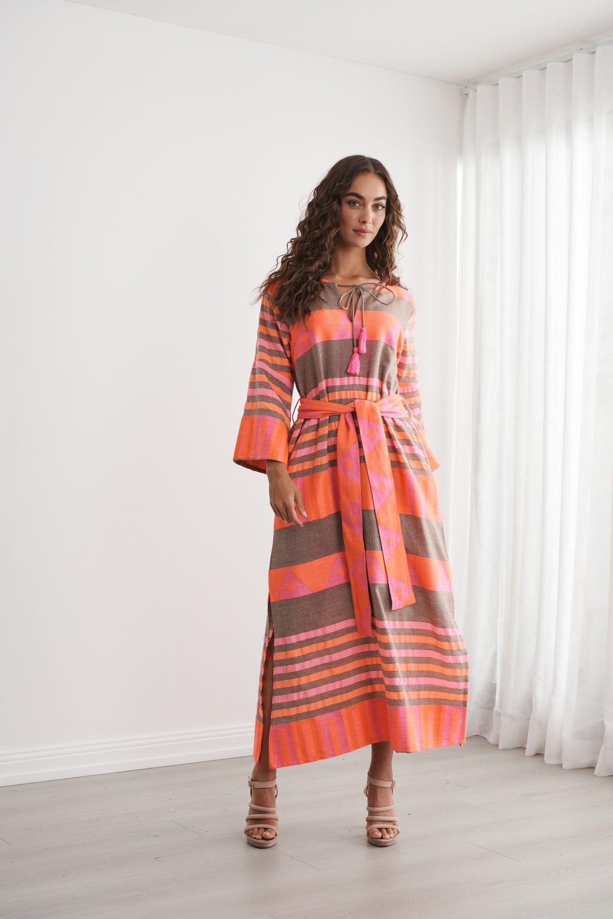 Caju Neon Handloom Cotton Maxi