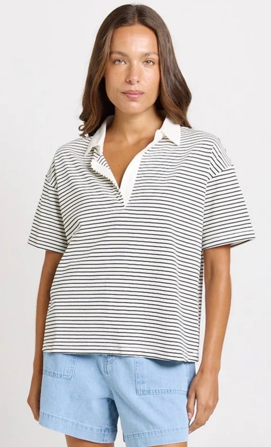 Freddy Polo Top Navy/ White