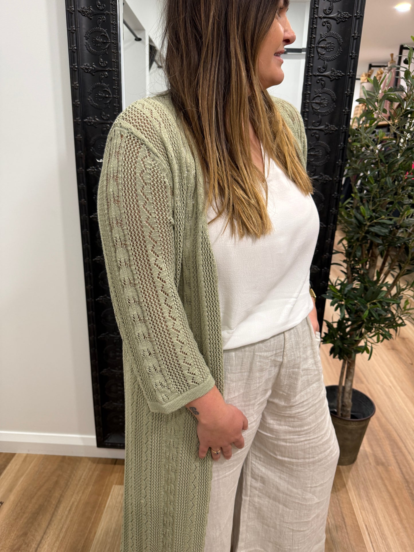 Lace Jacket - Sage