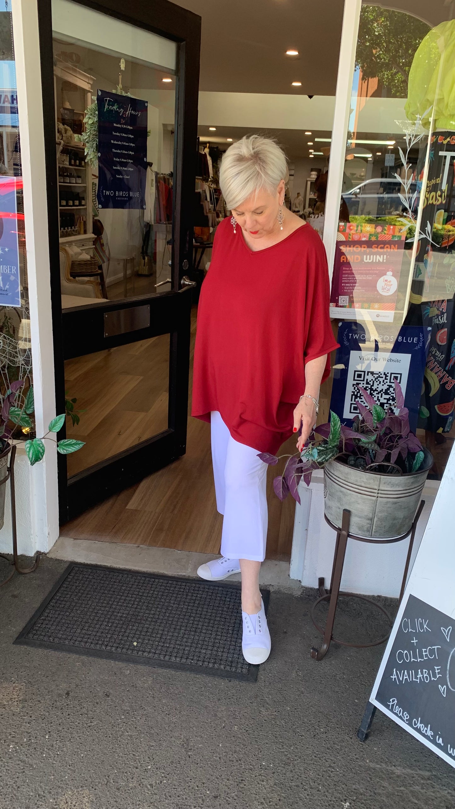 Bamboo 3/4 Pant - White