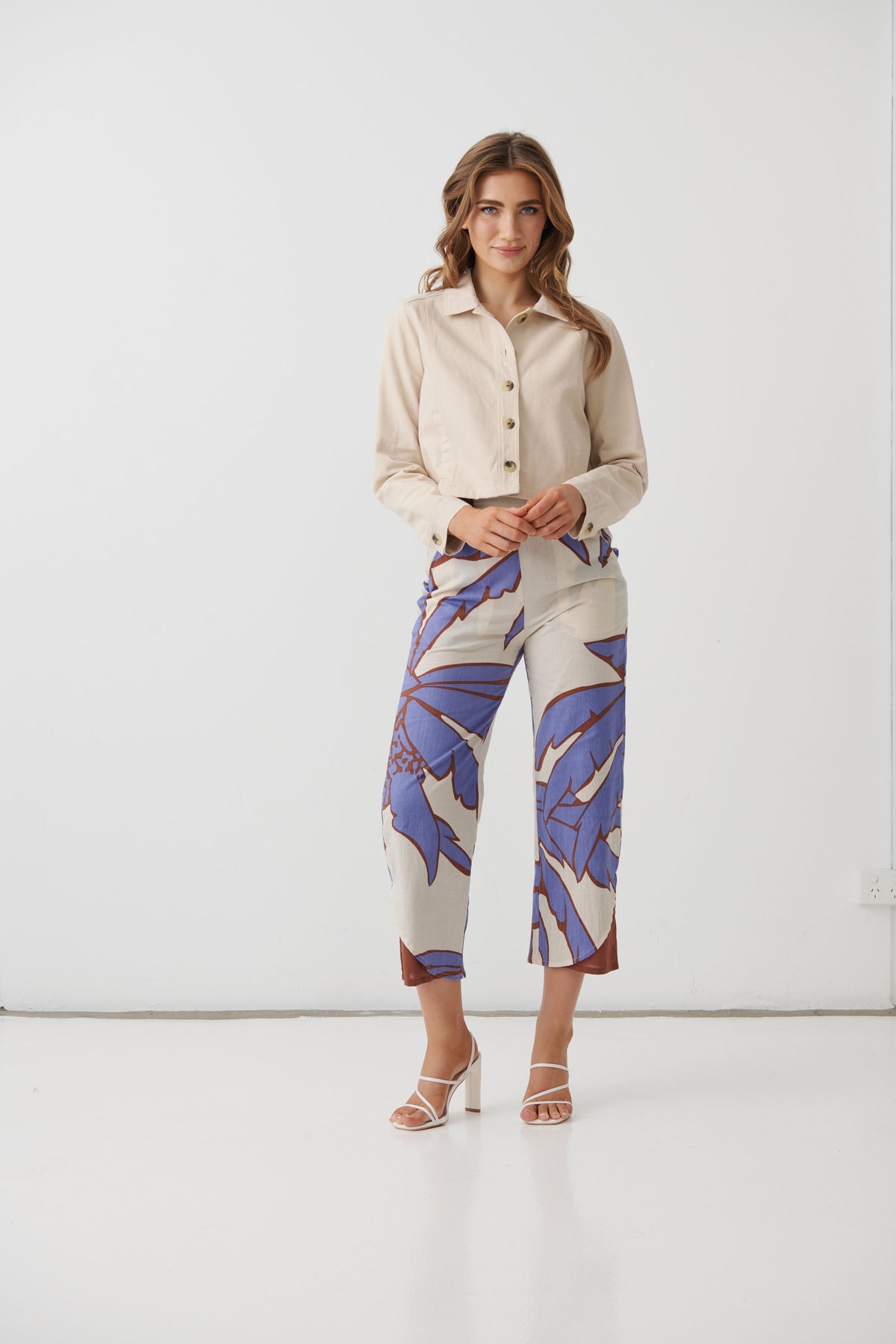 Cotton Canvas Jacket - Cream