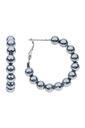 Rumi Pear Earring- Silver Pearl