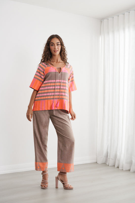 Caju Neon Handloom Blouse