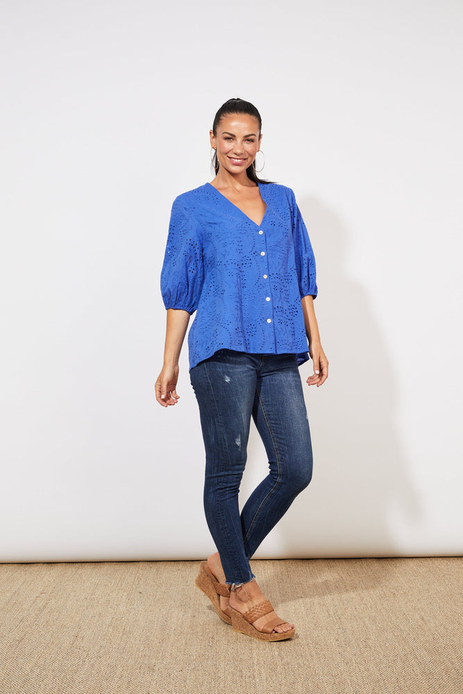 Naxos Blouse - Cobalt