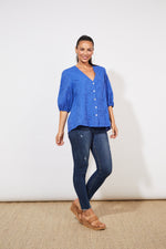 Naxos Blouse - Cobalt