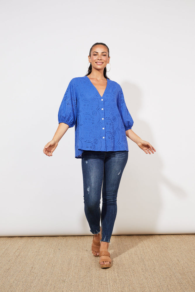 Naxos Blouse - Cobalt