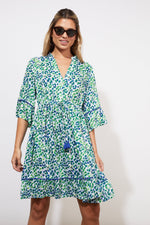 Lamu Tie Dress - Savanna Blue