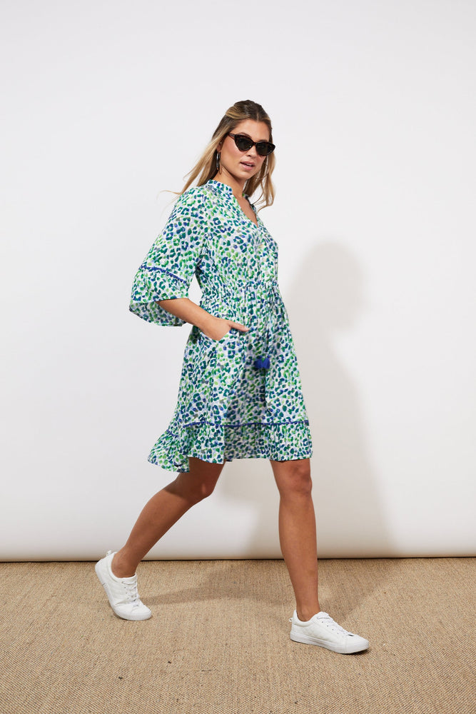 Lamu Tie Dress - Savanna Blue