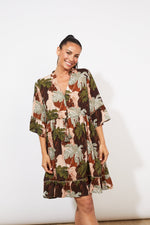 Cayman Tie Dress - Palms