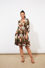 Cayman Tie Dress - Palms