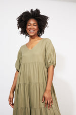 Tanna Tiered Maxi - Khaki