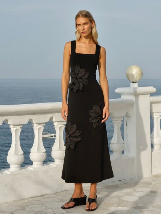 Ingrid Appliqué Midi Dress