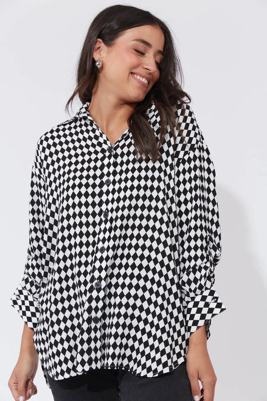Casablanca Shirt- White/Kohl