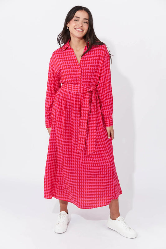 Casablanca Dress- Chilli/Pink