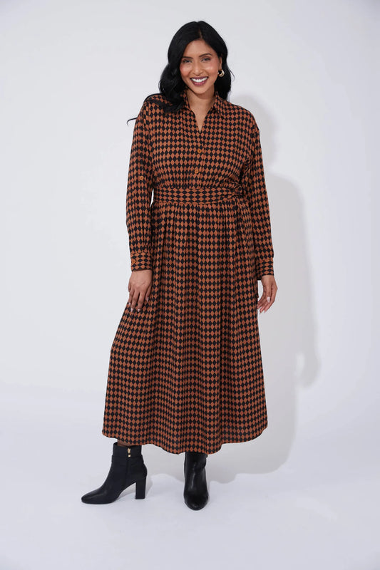 Casablanca Dress- Kohl/Dune
