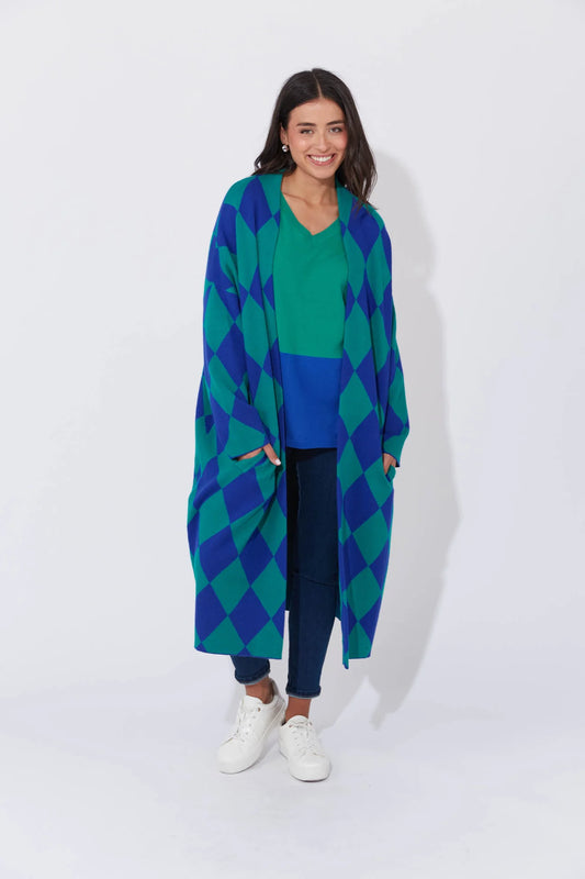 Casablanca Cardigan Blue/Oasis- One Size