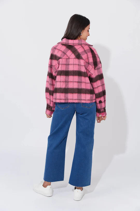 Daytona Crop Jacket- Pink