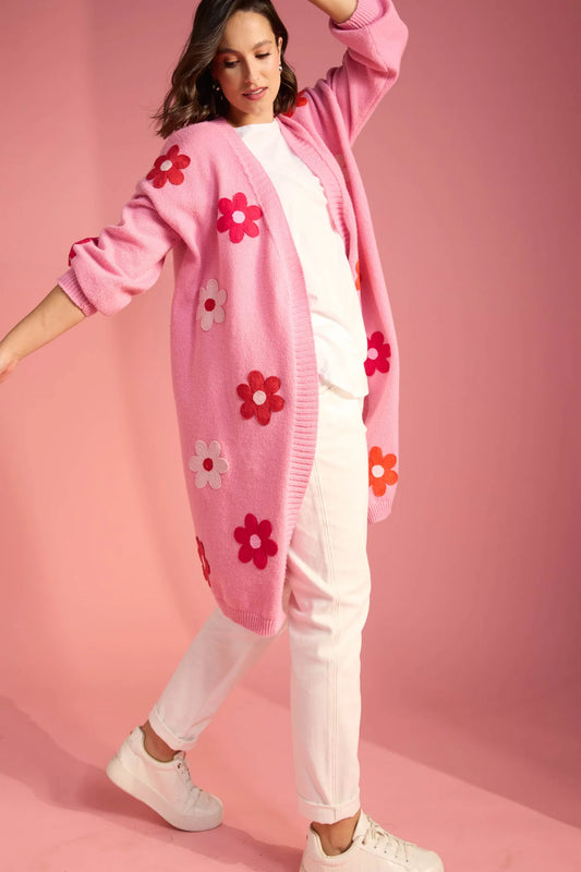 Delphi Cardigan Chilli/Pink- One Size