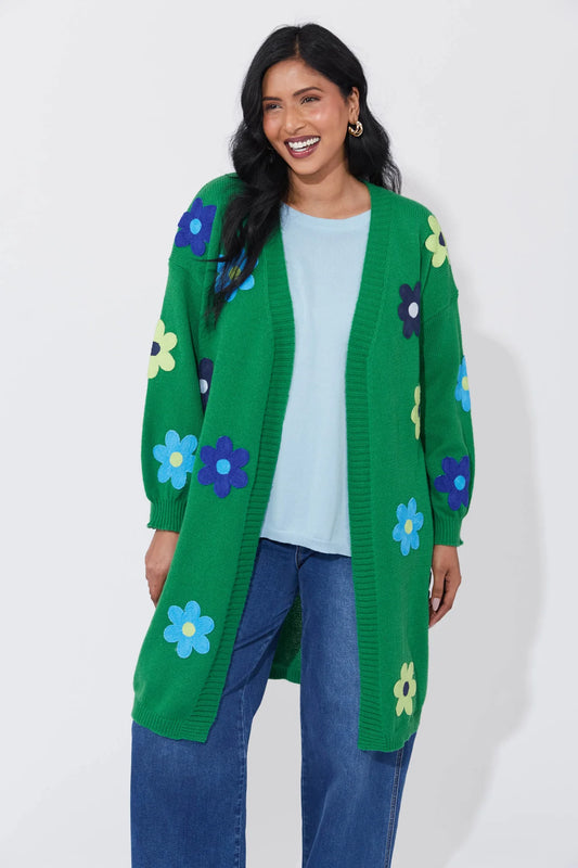 Delphi Cardigan Blue/Oasis- One Size