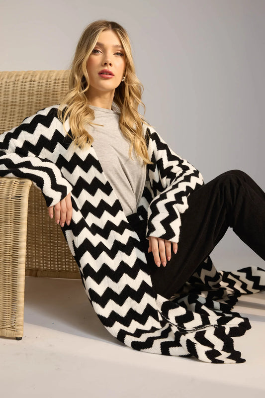 Marrakesh Cardigan- White/Kohl